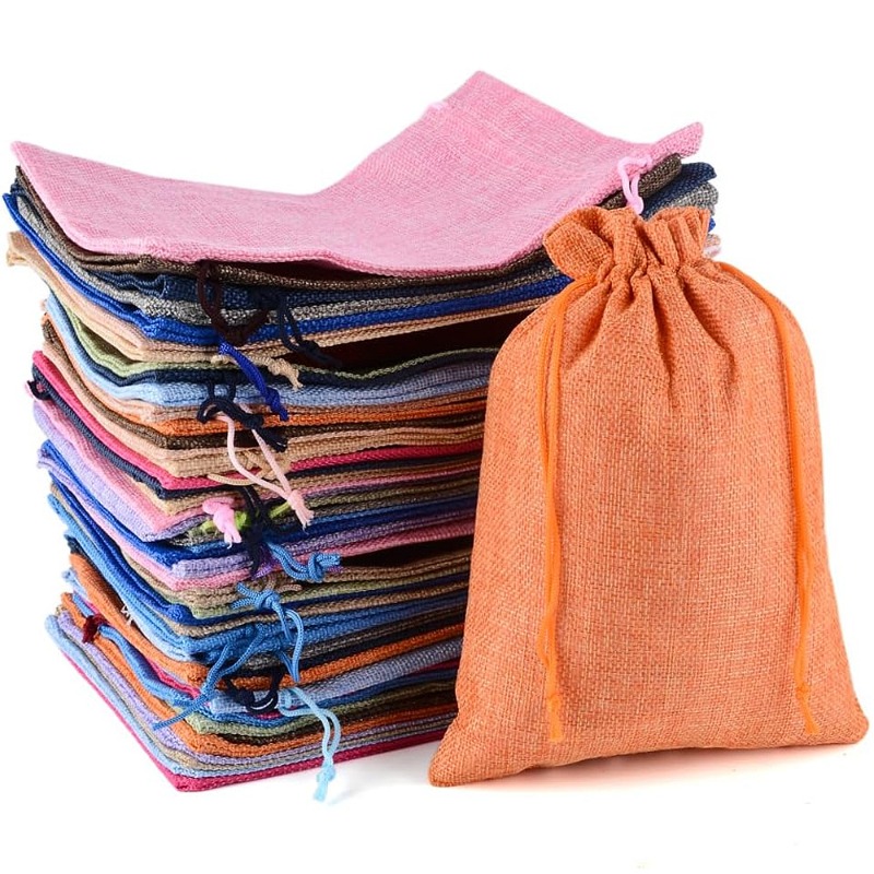 50 Bolsas de Yute con Cordón d - Jute Bag Packaging reseña y precio